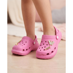 Calx Filet EF7090 Taşlı Kelebekli Eva Cross Terlik Pembe