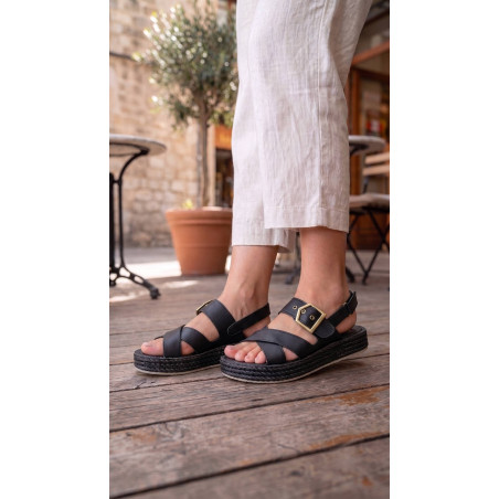 Polero Zenne 27213 Tek Tokalı Sandalet Siyah