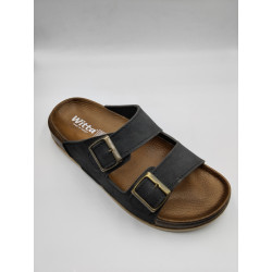 Witta Zenne 55201 Çift Toka Comfort Kutulu Günlük Terlik Siyah
