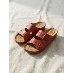 Polex Zenne 15153 Çift Toka Monta Günlük Terlik Kırmızı