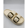 Calx Zenne EZ1340 Çift Toka Eva Cross Terlik Cream